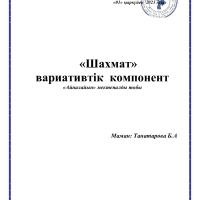 Айналайын Шахмат вариатив .2023-2024