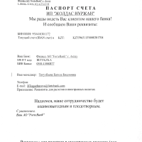 Паспорт счета